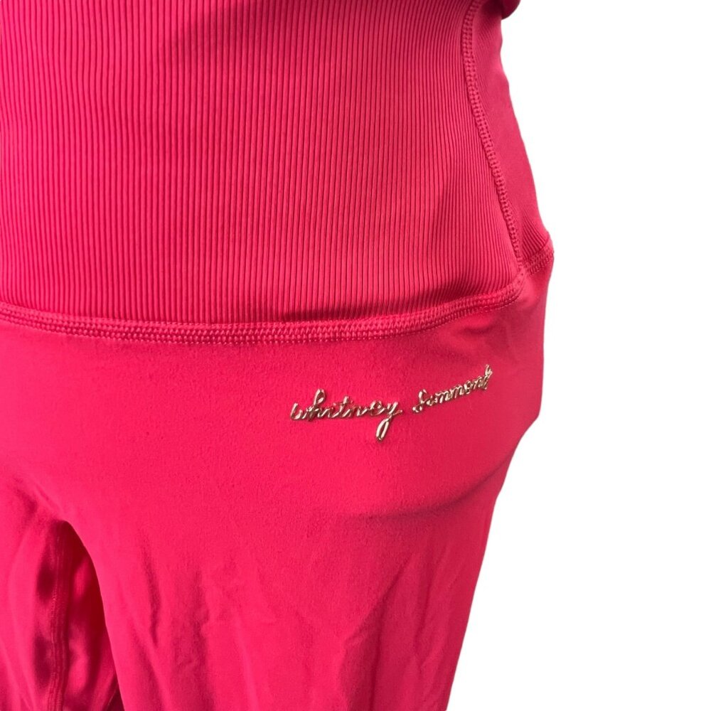 Whitney Simmons Gymshark  Coral pink Legging & Sports Bra Set With Gold Ring Bac - Picture 3 of 9